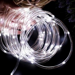 Thin Light Rope 33 ft Tube, 100 LED Fairy Lights, Cool White