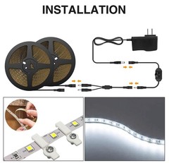 White LED Strip Lights, 32.8FT 6000K Super Bright Dimmable Tape Light Kit, 60…