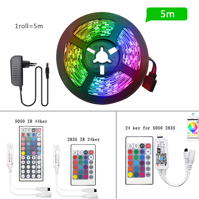 10M 20M 30M led strip SMD 5050 RGB DC12V WIFI IR remote Flexible Diode Tape Led