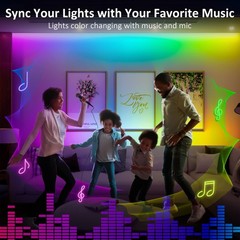RGB Under Cabinet Lights Kit – Smart App & Remote Control, Dimmable LED Bar for