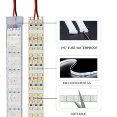 High Brightness SMD2835 Three Row 360Leds/m 12V 24V Waterproof Flexible Led Tape
