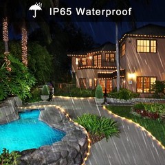 39FT 100 LED Waterproof Solar Rope Tube Lights String Light Outdoor Garden Lamp