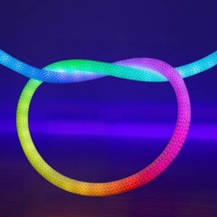 5V RGB IC 360 Degree Round Reticulate LED Neon Light Strip Waterproof Flexible