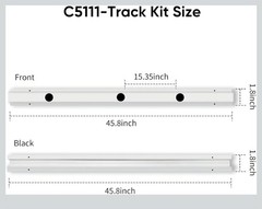 APPECK 50ft Track Kit for Permanent Outdoor Lights Pro C5106, 10 Piece White