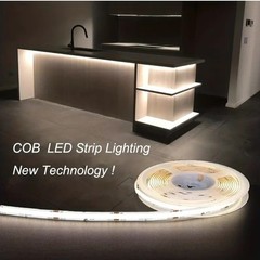 COB LED Strip Lights Flexible Tape Lights Home DIY Lighting Cold White 8mm Wide