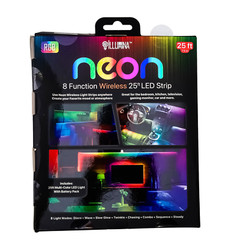 ILLUMINA RGB Neon 8 Function Wireless 25ft Multi-Color LED Strip IL-STB47-RGB