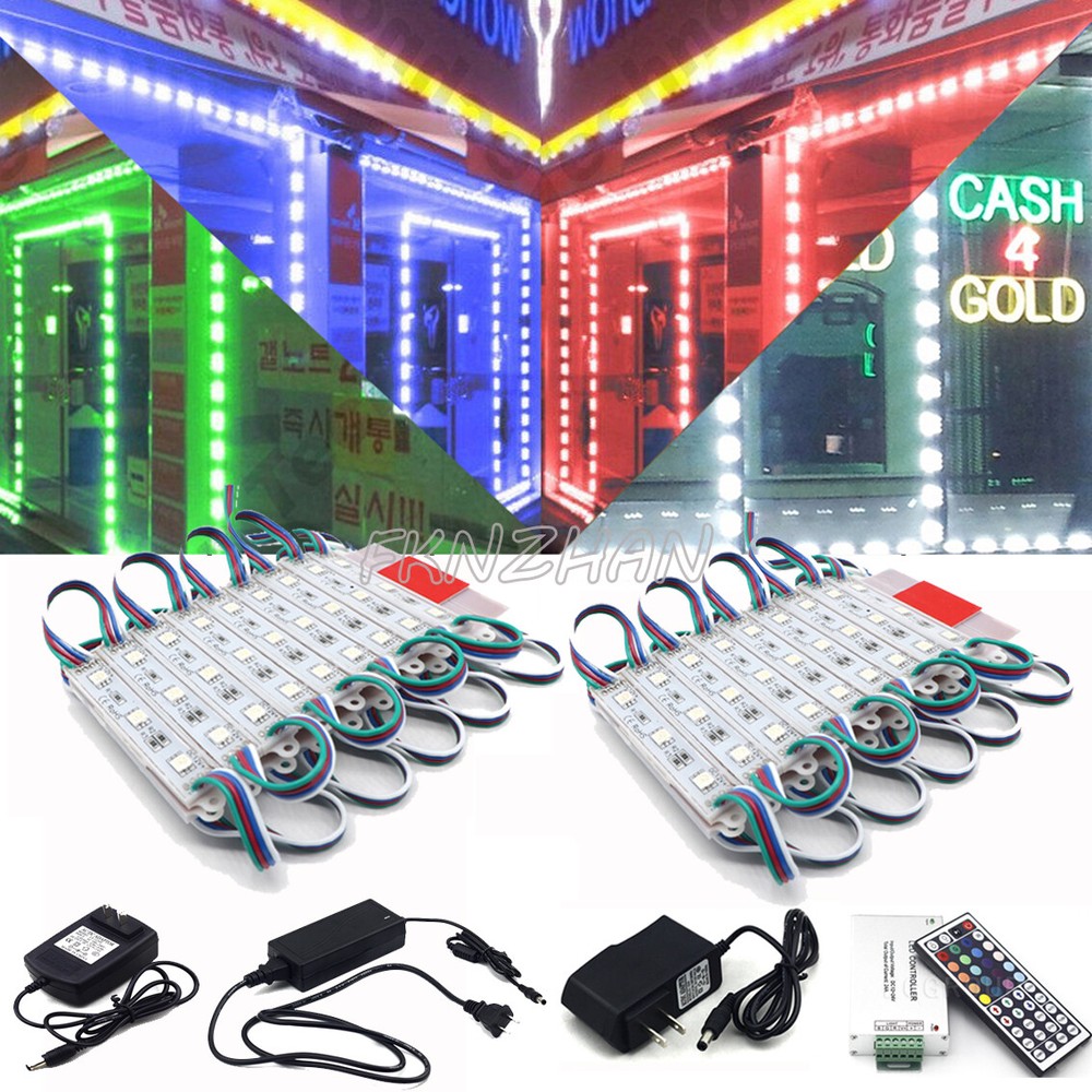5050 SMD LED Module Light Storefront Window Sign Waterproof Sign Lamp Power Kits