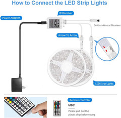 Waterproof Led Lights for Bedroom, 32.8Ft (2 Rolls of 16.4Ft) Led Strip Lights,