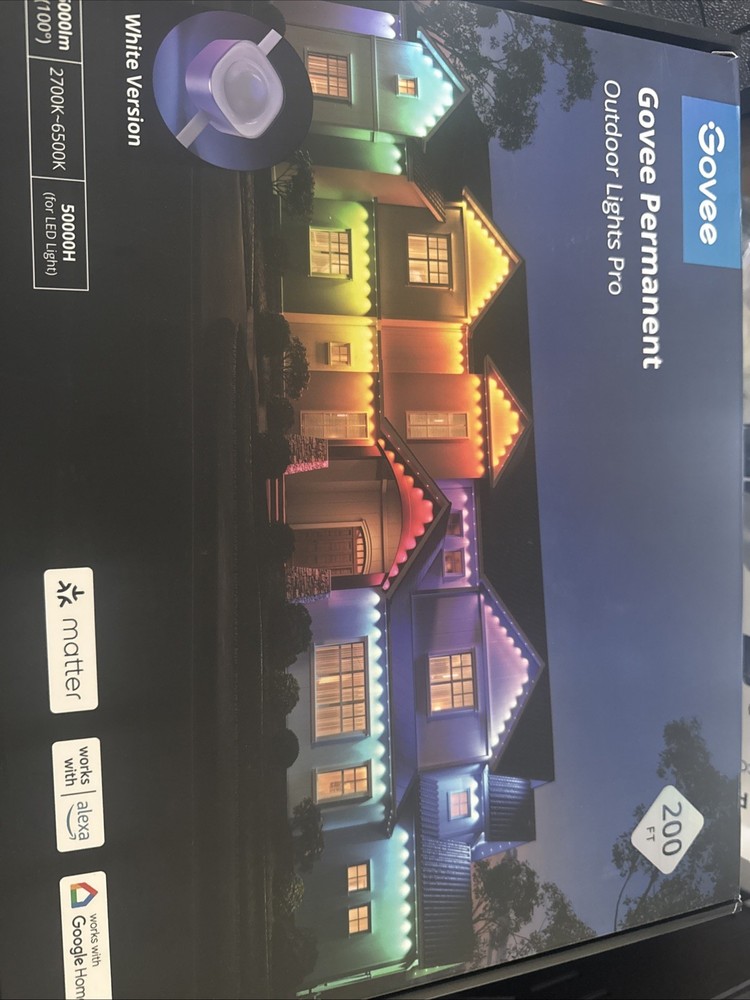 Govee permanent outdoor lights pro 200ft white Brand New