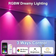 BRIGHTEVER PERMANENT OUTDOOR LIGHTS, 105FT SMART RGBIC OUTDOOR CHRISTMAS –