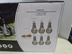 6 Mercury Glass Solar Lights New Never Used But Box Has Been Opened