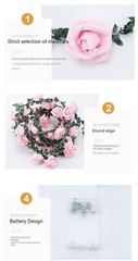 10/20/40/80 LED Rose Flower Fairy String Lights Battery Powered Garland Decor