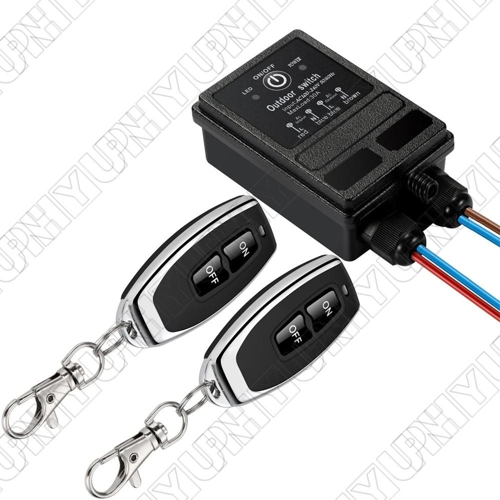 Wireless Lights Switch Kit Waterproof Remote Power Switches AC 110V/ 120V / 240V