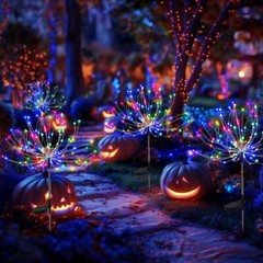 150 LED Solar Firework Lights Outdoor Waterproof Path Lawn Garden Decor Lamp