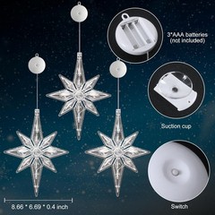 3Pcs Christmas Window Lights – Battery Powered Christmas Window Decorations