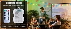 100 LEDs Battery Operated String Lights Globe Fairy Lights Tent Camping Garden