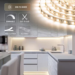 Ribbonflex Pro 24-Volt White Dim-To-Warm LED Strip Light Tape 8 Ft. (2.5 M)