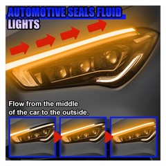 UHANBUT 2PCS 12 Inch Car LED Strip Lights, 30CM/White&Amber, White&Amber