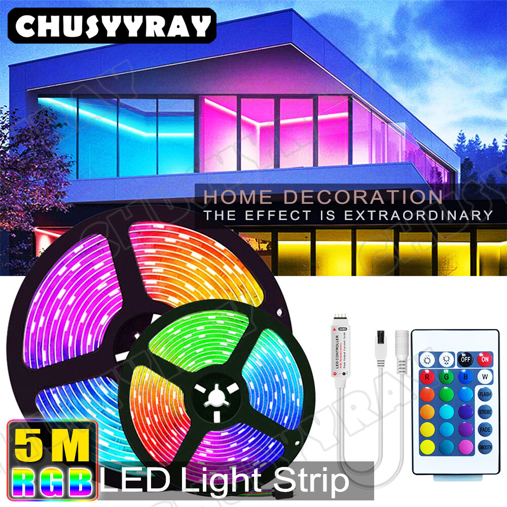 Flexible 3528 RGB LED 300 SMD Strip Light Remote Fairy Lights Room TV Party Bar