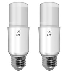 (2 bulbs)GE brightstik 15 watt LED, medium base, 1600 lumens LED Bright Stik,