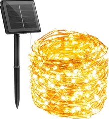 Solar String Lights, 72Ft 200 LED Solar Fairy Lights with 8 Modes & Waterproof