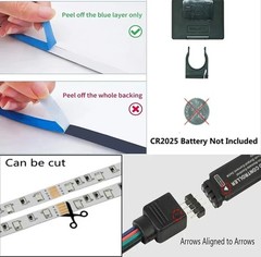 5V USB LED Strip Lights TV Back Light 5050 RGB Color Changing with 24Key Remote