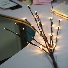 4 Pack Lighted Willow Branches 30IN 80 LED Battery Operated Tree Branch Decor