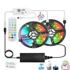 5050 RGB LED strip +Smart Home 5V~24V WiFi+IR 24Key Remote Music Controller Kit