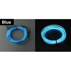 Battery Operated Neon LED Lights Glow EL Wire String Strip Rope Tube Party Decor