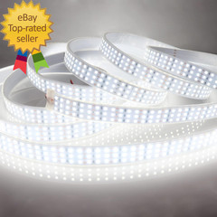16.4Ft Super Bright Triple Row LED Strip Lights, Daylight White 6000K DC12V 1800
