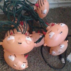 Family Guy Stewie Griffin Figurine String Lights, Green Cord, Wall Plug-In