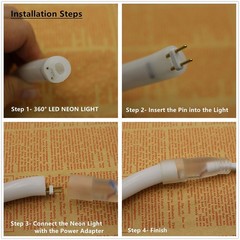 Iekov Upgrade 360 Led Neon Ac 110-120V Flexible 360 Degree Led Neon Strip