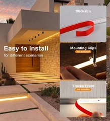 AC 110V High Voltage COB LED Strip Lights Waterproof Outdoor Indoor Cuttable