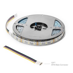5M 5050 RGBCCT 5in1 RGB LED Strip 300LEDs RGBWW RGBW Flexible Tape Light 12V 24V