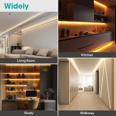 10-Pack 6.6Ft/2Meter Silver Recessed LED Aluminum Channel for LED Strip Lights D