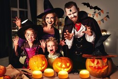 4 Pack Battery Operated Timer Halloween LED Pumpkin Lights with Remote, Flame…