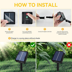 Solar String Lights Outdoor Waterproof 2 Pack Total 66Ft 200LED 8 Modes Twinkle