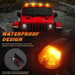 Cab Roof Marker Light Black Smoked Lens 12 LEDs Cab Clearance Light 5 Pcs Roo…
