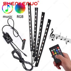 US RGB Led light strip for Cars Inside car Lighting interior Glow music control