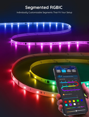 Govee 16.4Ft RGBIC LED Strip Lights, LED Lights for Bedroom, APP Control | DIY M