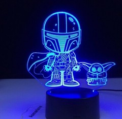 BABY YODA Mandalorian 3D LED Star Wars Night Light Night DISNEY