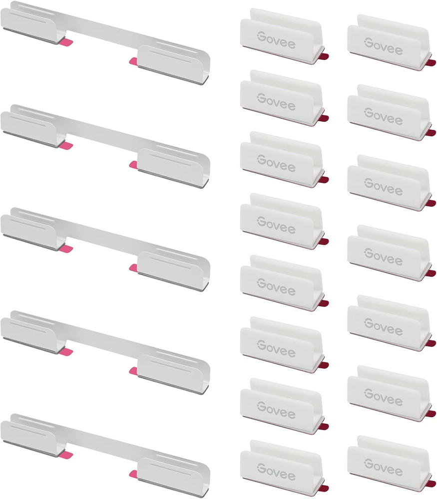 Govee RGBIC Neon Rope Light Plastic and Metal Mounting Brackets for Neon Lights