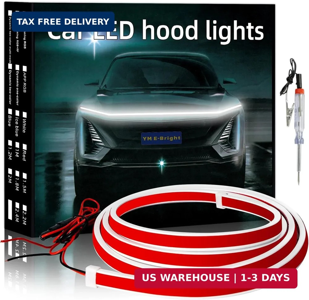 YM E-Bright Led Hood Light Strip Exterior Led Strip Lights for Cars Waterproof F