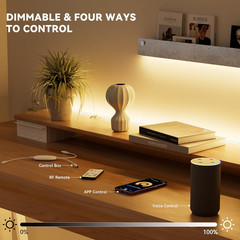 COB LED Strip Lights 65.6Ft/20M Warm White 2700K LED Light Strip,Compatible with