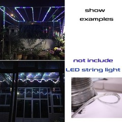 Durable LED Rope Light Clips Set: 50 PVC Clips & 100 Screws for Easy Mounting