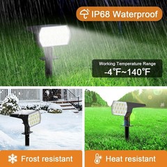 WELALO Solar Spot Lights Outdoor, [6 Pack/65 LED/3 Modes] 2-in-1 Solar Landscape