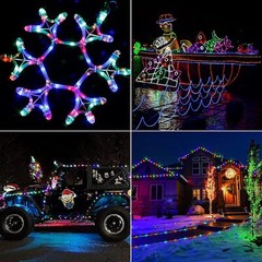 Led Solar Powered Rope Fairy String Strip Lights Waterproof For Outdoor Garden