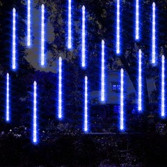 FUNPENY Meteor Shower Rain Lights, 288 LED Christmas Lights Icicle Snow Falling