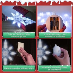 3Pcs Christmas Window Lights – Battery Powered Christmas Window Decorations