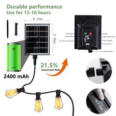 60FT 100FT Solar String Lights Outdoor Waterproof Patio with Remote Control ST38